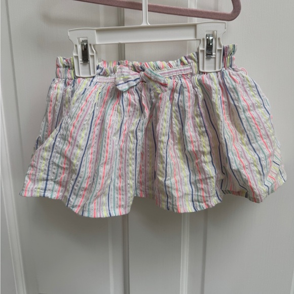 NWOT Cat & Jack 2T Girls White Multicolor Stripe Skirt with Flowy Silhouette - Picture 1 of 6